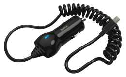 Автомобильное зарядное устройство HAMA H-183248,  microUSB, 12Вт, 2.4A, черный [00183248]