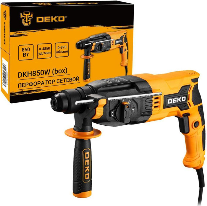 Перфоратор Deko DKH850W патрон:SDS-plus уд.:3Дж 850Вт