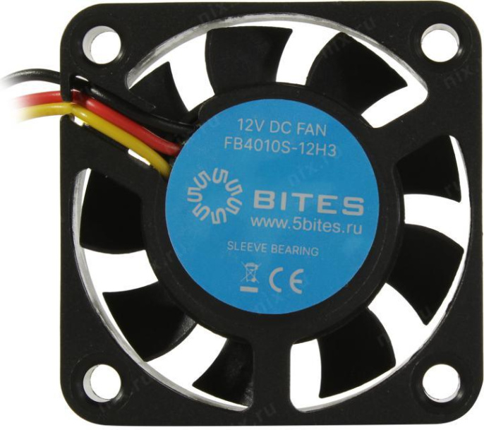 5bites Вентилятор FB4010S-12H3 40X10 / SLEEVE / 6000RPM / 3P
