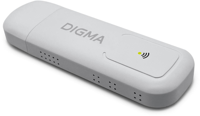 Модем Digma Dongle Wi-Fi DW1960 3G/4G, внешний, белый [dw1960wh]