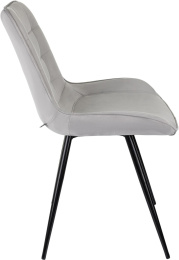 Стул для дома Бюрократ CH-K2 св.серый Holland 09 металл черный на ножках CH-K2_1/HL09