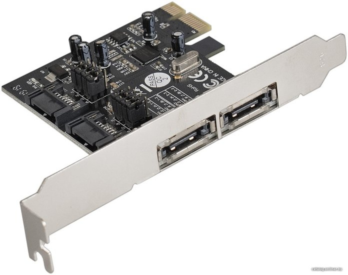 Контроллер ExeGate EXE-501 (PCI-E x1 v2.0, SATA3 6Gb/s, 2 int.+2 ext., ASMedia Chipset ASM1061) EX283707RUS