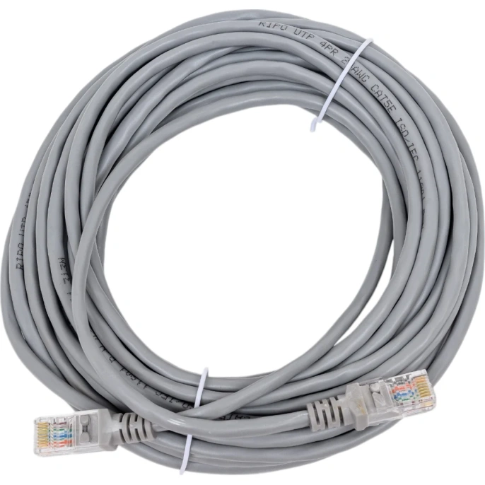 Коммутационный шнур патч-корд UTP RIPO Кабель для подключения интернета Cat5E, RJ45, 10 m 003-300027