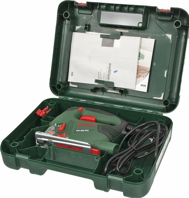Лобзик Bosch PST 800 PEL 530Вт 3000ходов/мин от электросети кейс в комплекте