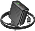 Сетевое зар./устр. Hoco CS26A Article 45W 3A PD+QC+AFC универсальное черный PD45W
