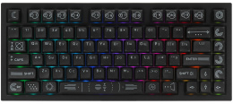 Клавиатура Дарк Проджект CM81 Zeno DP-CM81ZBC проводная, игровая, механическая, подсветка RGB, горячая замена клавиш, g3ms Sapphire свитчи, USB Type-C, кабель 1.8м, цвет: черный
