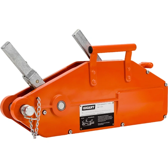 Рычажная тросовая лебедка Gigant 1,6 т, L=20м GEW-24, Диаметр троса 11мм, МТМ 1600