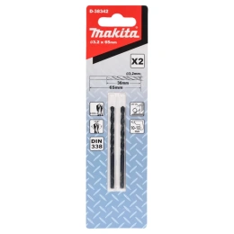 Сверло по металлу (2 шт; 3.2х65 мм; HSS-R) Makita D-38342