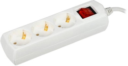 Сетевой удлинитель IEK У03В, 1.5м, белый [wyp10-10-03-d15-zk-g]