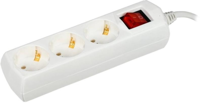 Сетевой удлинитель IEK У03В, 1.5м, белый [wyp10-10-03-d15-zk-g]