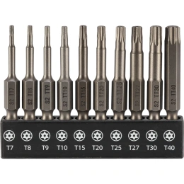 Набор бит SGS TORX с отверстием S2 50мм 10шт 6350-10TTC SGS6350-10TTC