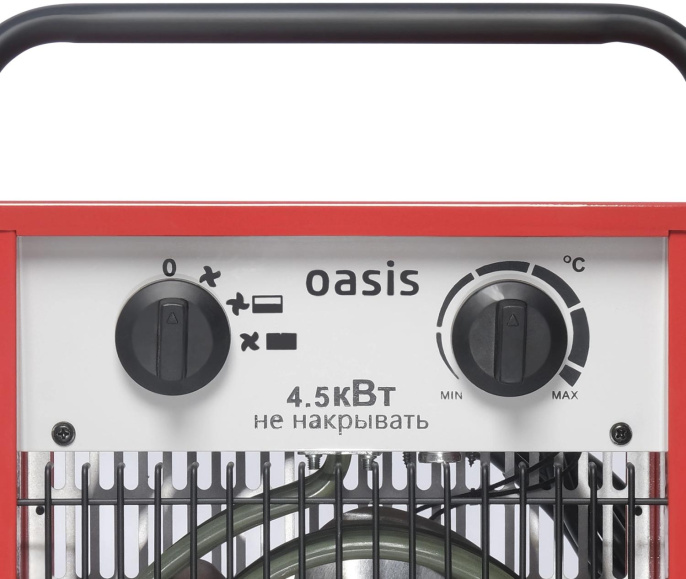 Тепловая пушка электрическая Oasis TP-45S 4500Вт красный/черный (TP-45S (U))