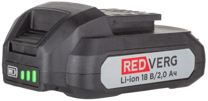Батарея аккумуляторная REDVERG 730011, 18В, 2Ач, Li-Ion