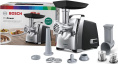 Мясорубка Bosch MFW67440 2000Вт черный/серебристый