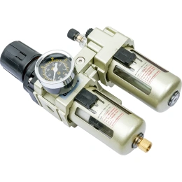 Фильтр-влагоотделитель для компрессора с регулятором давления и лубрикатором 1/4"; 1700 л/мин; 10 бар Gigant GAC3010-02