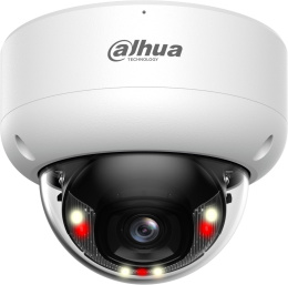 Видеокамера Dahua DH-IPC-HDBW3449EP-AS-IL-0280B купольная, 4 Мп, 1/2.9" CMOS, объектив 2.8мм, H.265+, H.265, H.264+, H.264, MJPEG, SMD 4.0, охрана периметра, ИК-подсветка до 40м, LED-подсветка до 40м, встроенный микрофон, MicroSD до 512Гбайт, защита: IP6