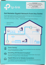 Сетевой адаптер HomePlug AV TP-Link TL-PA7017P KIT AV1000 Gigabit Ethernet (упак.:2шт)