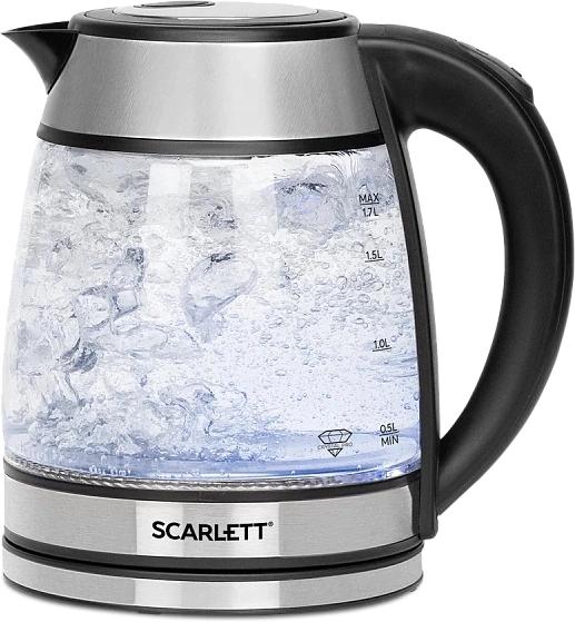 Чайник электрический Scarlett SC-EK27G54, 1.7л, стекло/металл/пластик