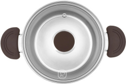Кастрюля Rondell Coffee Bean RDS-1644 3.2л. d=20см (с крышкой) стальной