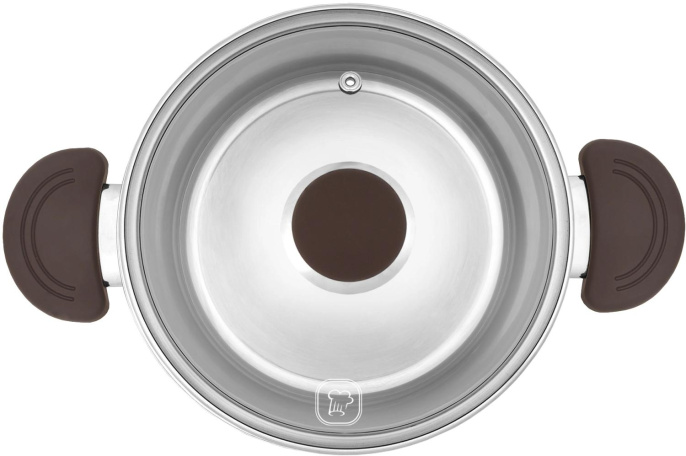 Кастрюля Rondell Coffee Bean RDS-1644 3.2л. d=20см (с крышкой) стальной