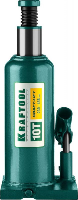 Домкрат Kraftool Kraft-Lift 43462-10_z01 бутылочный гидравлический зеленый