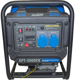 Бензиновый генератор REDBO GPT-5000CK, 220 В, 3.8кВт [39792]