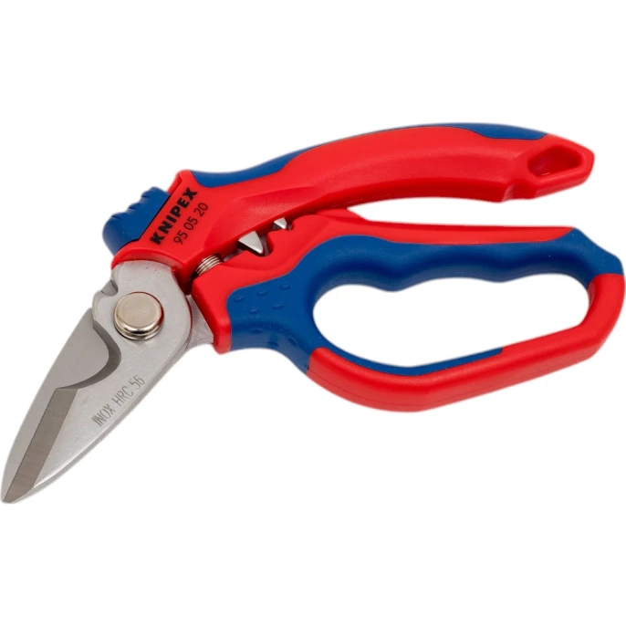 Ножницы электрика Knipex угловые, обжим концевых гильз: 0.5–6 мм и 10–25 мм, 160 мм, нержавеющие, 2-компонентные ручки, SB KN-950520SB