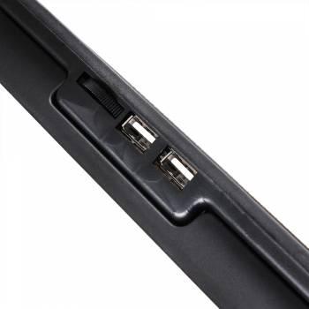 Подставка для ноутбука Buro BU-LCP156-B214H, 15.6", 355х255х30 мм, 2хUSB, вентиляторы 2 х 140 мм, 900г, черный