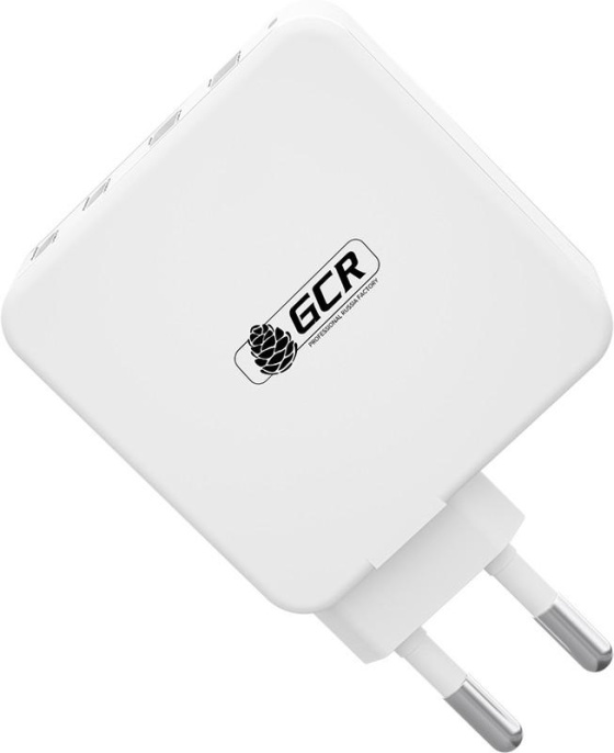 GCR Сетевое зарядное устройство 100W, 2 USB + 2 TypeC, GaN Tech Quick Charger, PD 3.0, белый GCR-54225