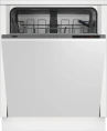 Встраиваемая посудомоечная машина Beko BDIN15360, полноразмерная, ширина 59.8см, полновстраиваемая, загрузка 13 комплектов, нержавеющая сталь