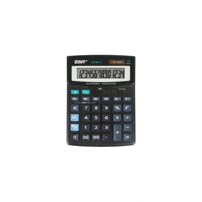 Калькулятор STAFF STF-888,  14-разрядный, черный
