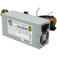 Procase GA2600 Блок питания ATX 2U 2FAN 600W , 80+ Gold, 200*100*70mm, Активный PFC, +5B 20A, +12B 50A, +3,3B 20A, 5VSB 3.5A, -12B 0.3A, Защита от перегрузки 105-150%, Входное напряжение 160-240В