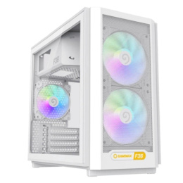 GameMax Корпус F36 WH без БП Midi Tower, ATX, Белый, 1*USB Type-C, 3*120мм