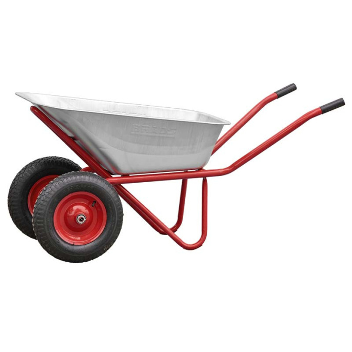 Тачка строительная BRADO 2x125 PROFI до 125л, до 330кг, 2x4.00-8, пневмо, ось 20*100 B2x125PROFI.00