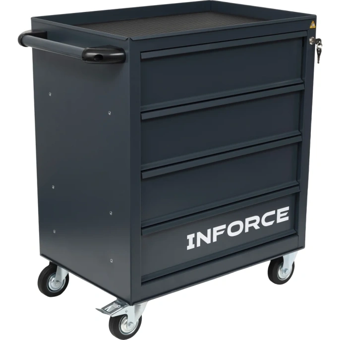 Инструментальная тележка Inforce 4 ящика, габариты без упаковки 745х465х825мм, 06-01-18