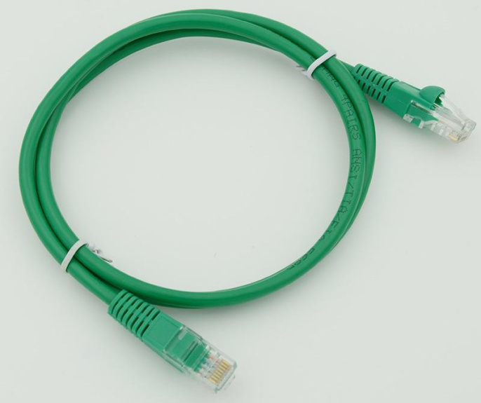 LANMASTER Патч-корд cat.5E molded 1м зеленый RJ-45 m -RJ-45 m упак.:1шт