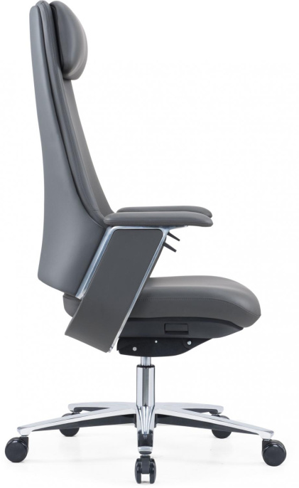 Кресло руководителя Cactus CS-LBK-KYOTO, кожа, до 120кг, черный