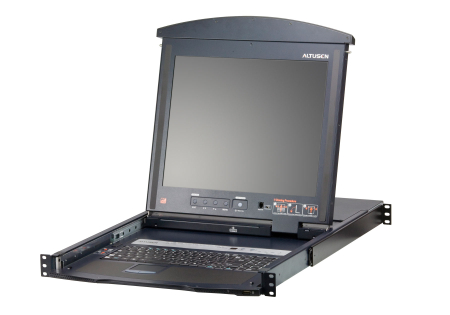 KVM консоль ATEN 8P CAT-5 HIGH DENSITY DUAL RAIL LCD KVM. KL1508AM-AXA-RG