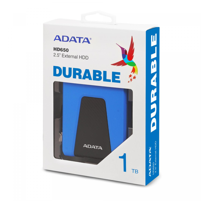 1ТБ Внешний диск HDD A-Data DashDrive Durable HD650, USB 3.0, синий [ahd650-1tu31-cbl]