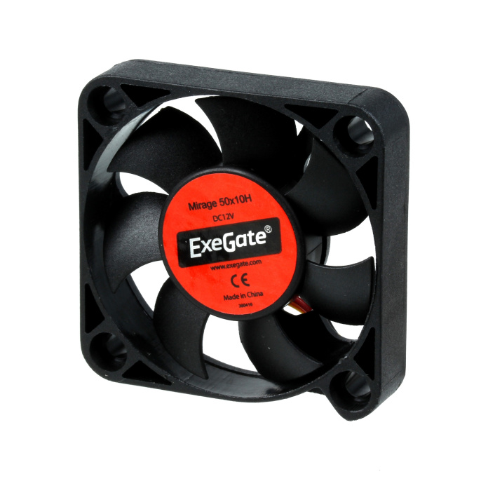 Вентилятор 12В DC ExeGate EX05010H3P (50x50x10 мм, Hydraulic bearing (гидродинамический), 3pin, 5000RPM, 27dBA) EX253943RUS
