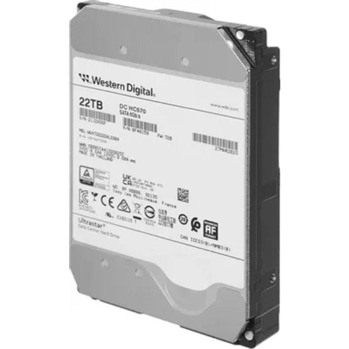 22Tb WD Ultrastar DC HC570 7200 6Gb/s 512Mb WUH722222ALE604 SATA3