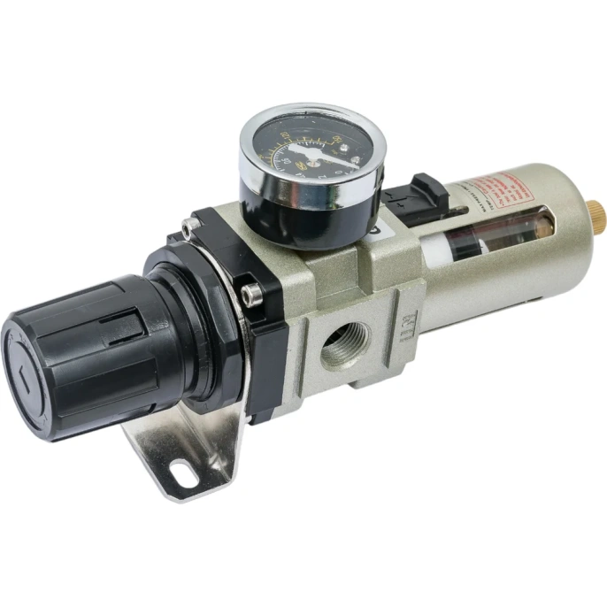 Фильтр-влагоотделитель для компрессора с регулятором давления 3/8"; манометр; 1500 л/мин; 10 бар Gigant GAW3000-03