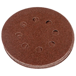 Круг шлифовальный на липучке по дереву/металлу 10 шт. (125 мм; P60; 8 отверстий) Gigant G-1017