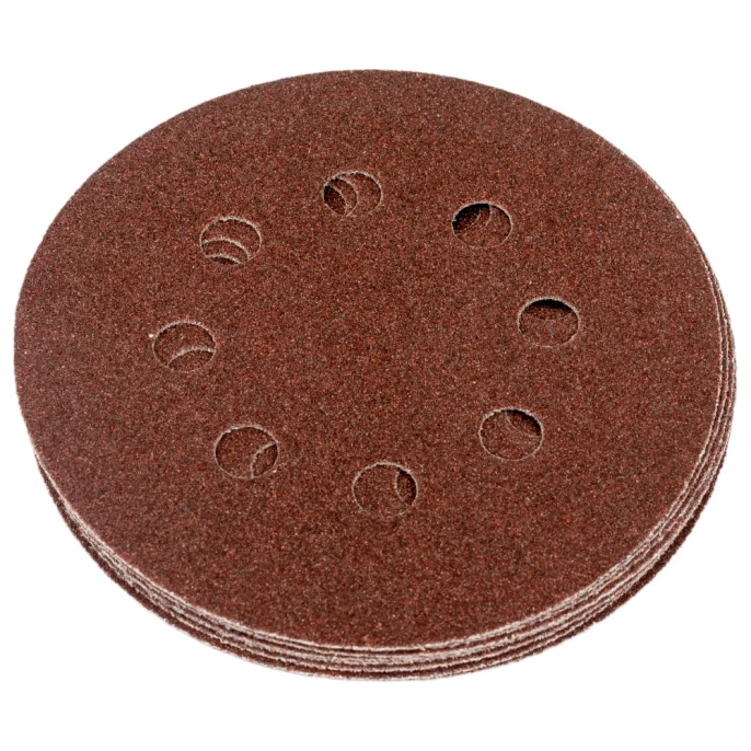 Круг шлифовальный на липучке по дереву/металлу 10 шт. (125 мм; P60; 8 отверстий) Gigant G-1017