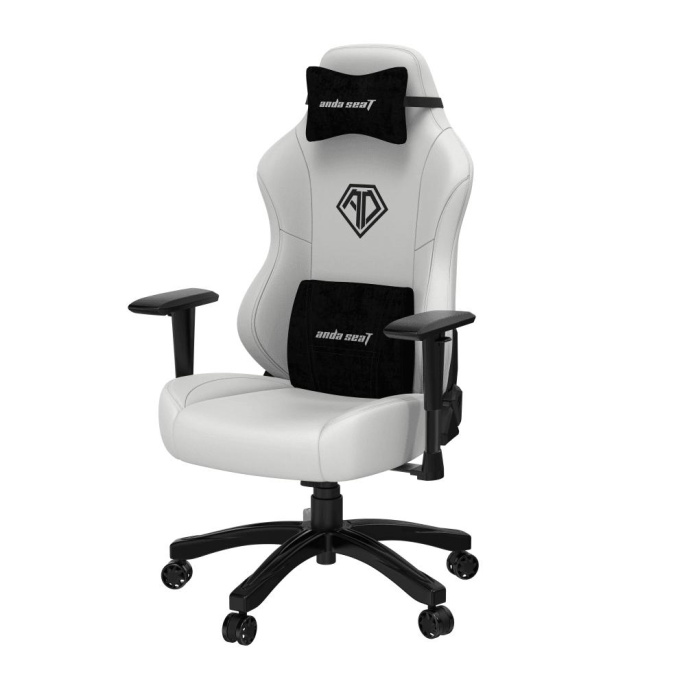 Кресло игровое Anda Seat Phantom 3, цвет белый, размер L 90кг , материал ПВХ модель AD18