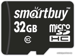Карта памяти SmartBuy microSDHC SB32GBSDCL10-01LE 32GB (с адаптером)  32 ГБ, класс 10, чтение: 10 МБ/с, адаптер