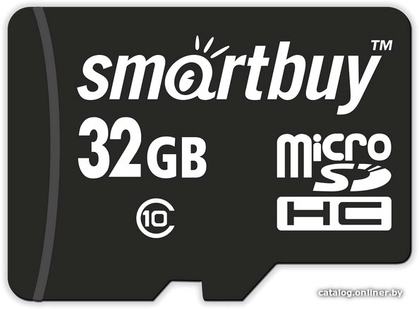 Карта памяти SmartBuy microSDHC SB32GBSDCL10-01LE 32GB (с адаптером)  32 ГБ, класс 10, чтение: 10 МБ/с, адаптер