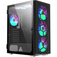 Корпус ATX Без БП Montech X2 MESH MNT-X3G-B Tempered Glass, 1xUSB 2.0, 1xUSB-A 3.2 5Гбит/с, 2x140mm,1x120mm FRGB fans, HD Audio+Mic, VGA MAX 305mm, CPU MAX 165mm, пылевые фильтры Black