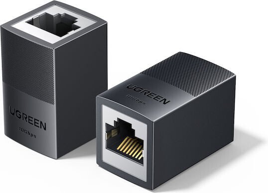 Адаптер-удлинитель для сетевого кабеля UGREEN NW326 55359 RJ45 Shielded Network Connector 10Gbps Max 1шт. Цвет: черный (55359_)