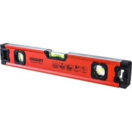 Алюминиевый магнитный строительный уровень Gigant 400 мм GWM400